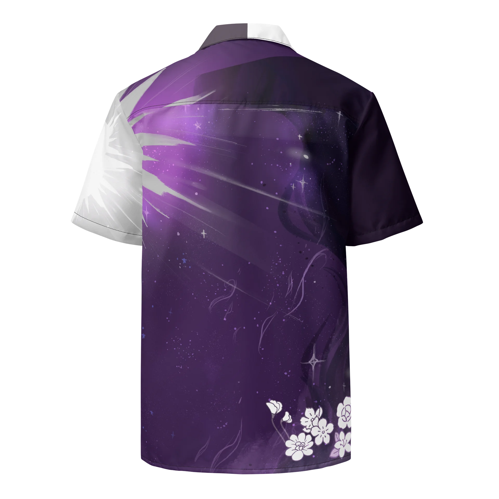 Asexual Subtle Pride Dragon Button Up Shirt product image (5)