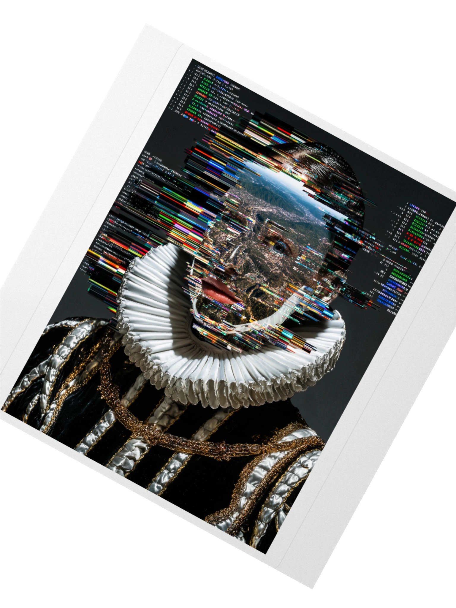 Sticker Futuristic Cyberpunk Glitch Renaissance Portrait product image (2)