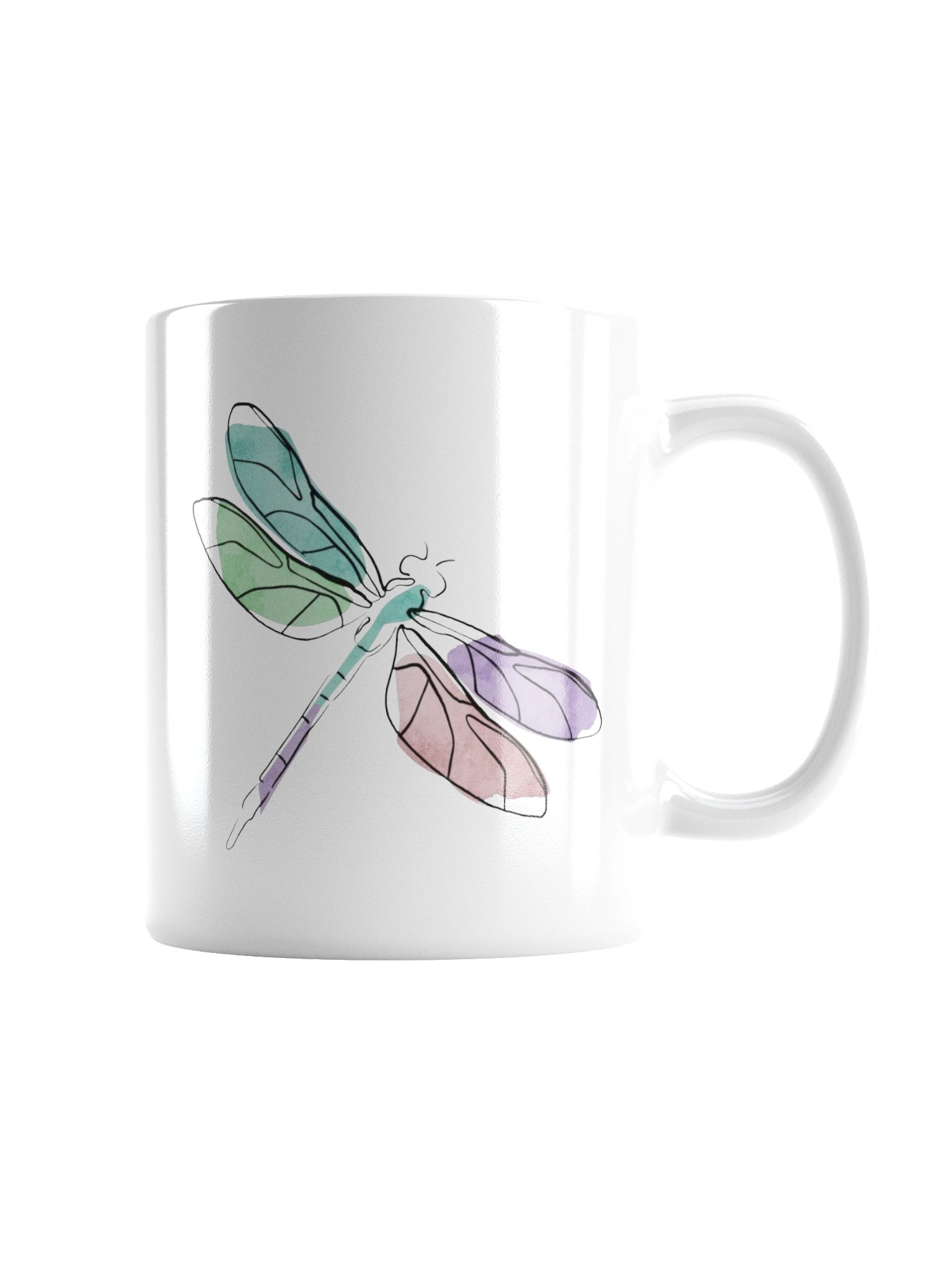 Grace in Motion Coffee Mug – Elegant Dragonfly Artwork product image (3)