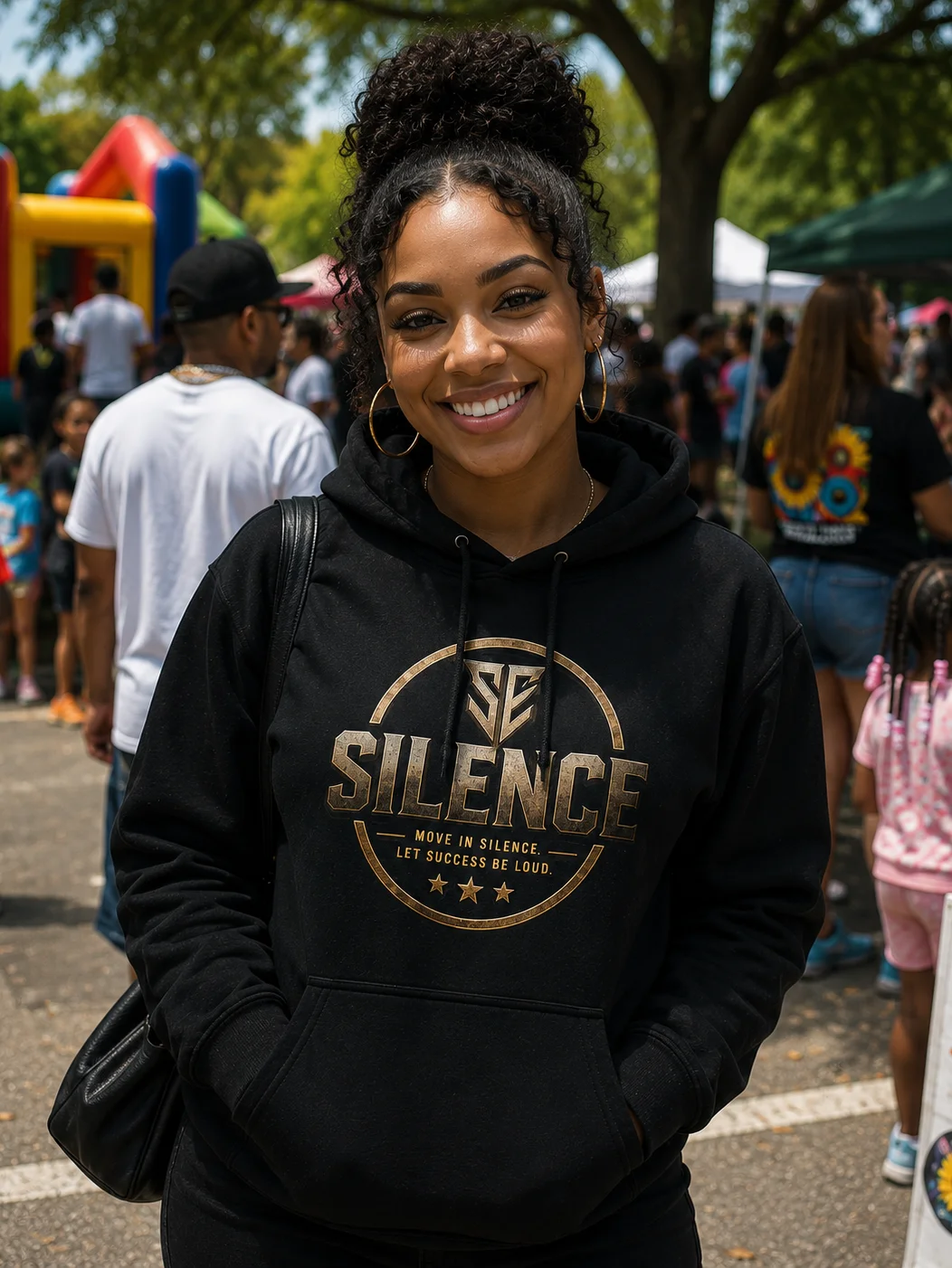 SILENCE Signature Comfort Black Hoodie product image (4)