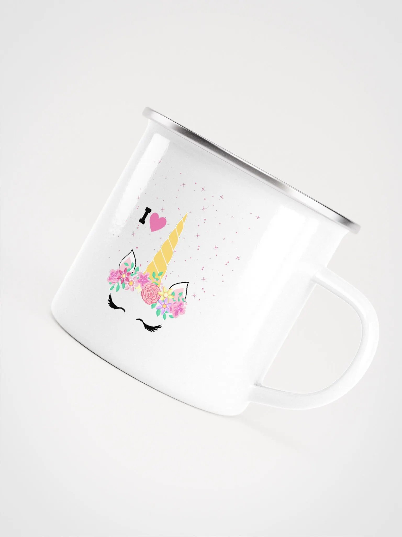 I Love Unicorns Enamel Mug product image (4)