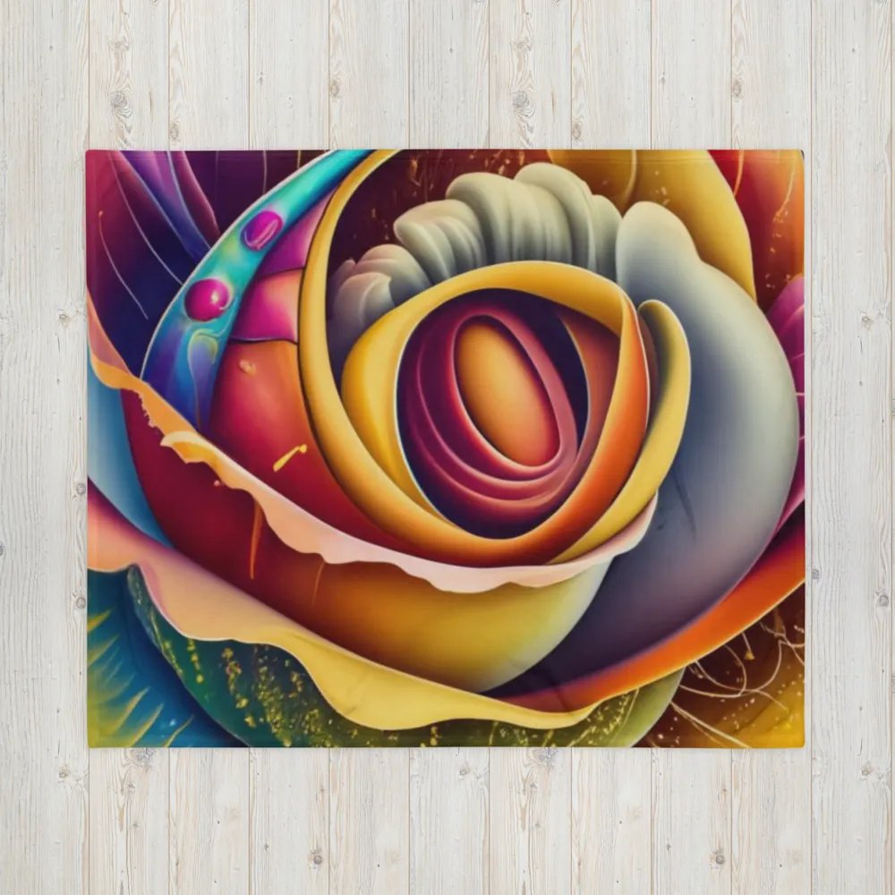 Exotic Surrealistic Rose Throw Blanket product image (6)