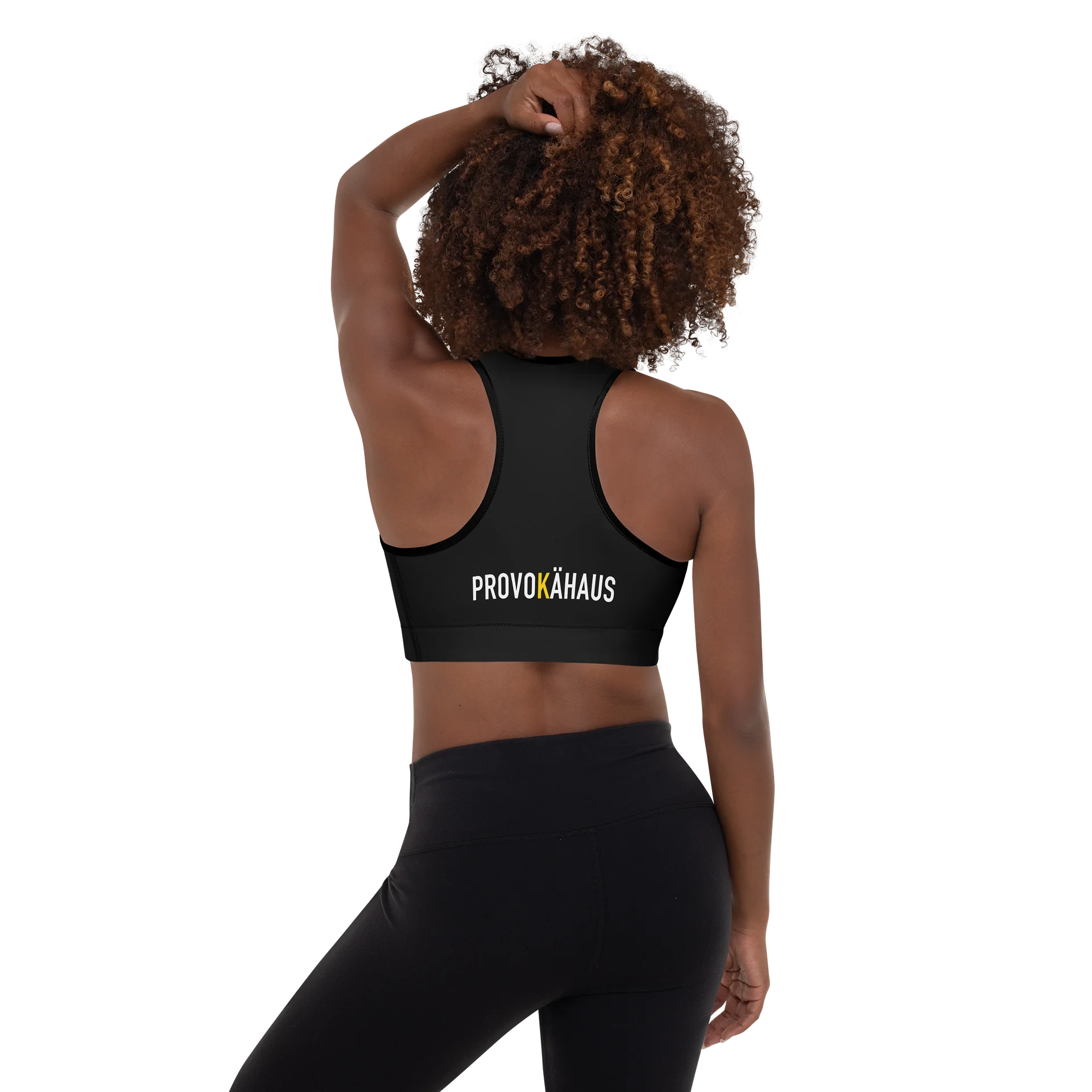 PROVOKÄHAUS PH Sports Bra — Black & Yellow product image (3)