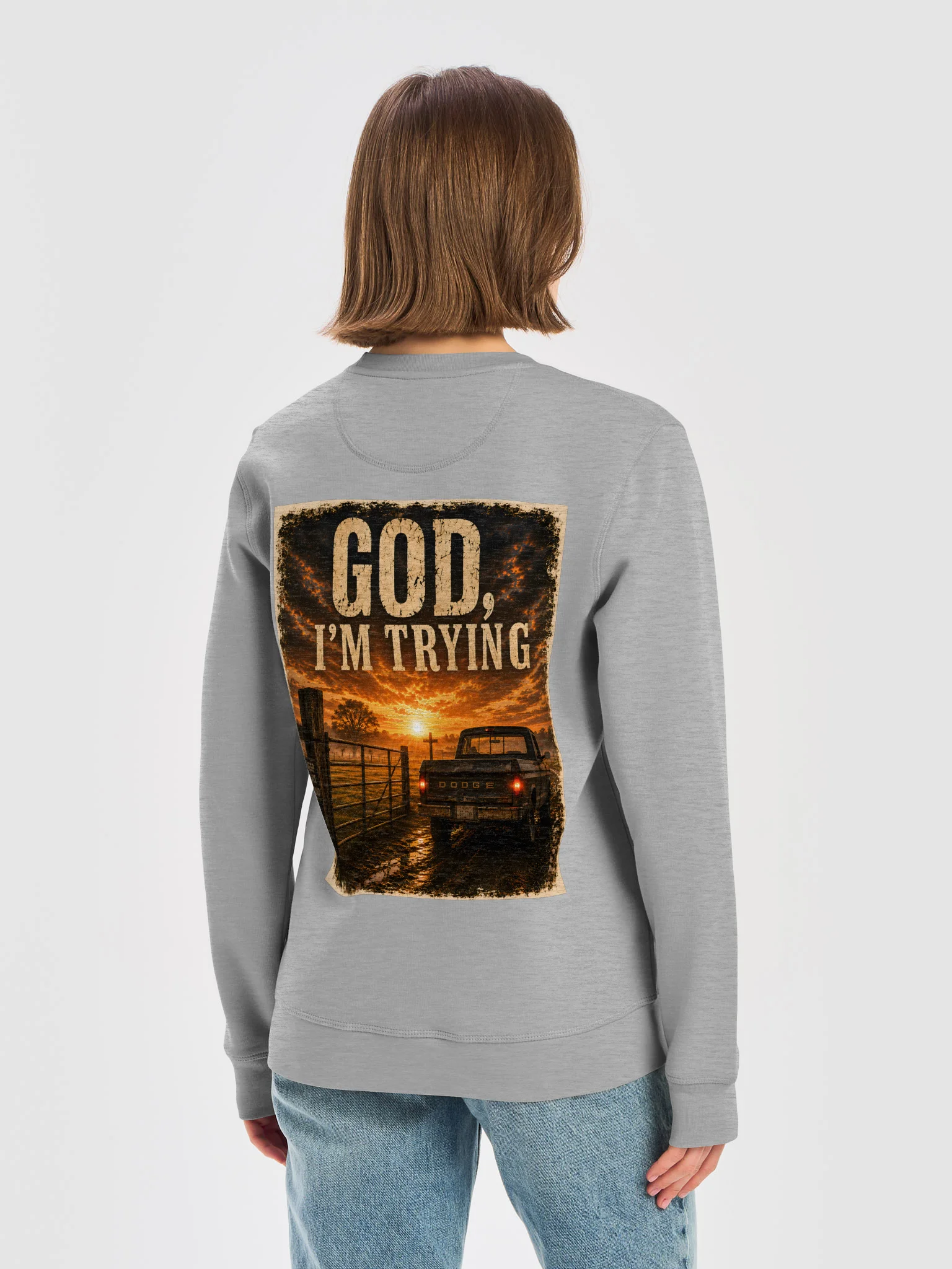 God, I'm Trying Sweatshirt product image (30)