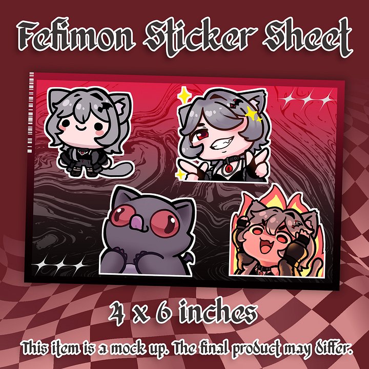 Fefimon Birthday Sticker Sheet product image (1)