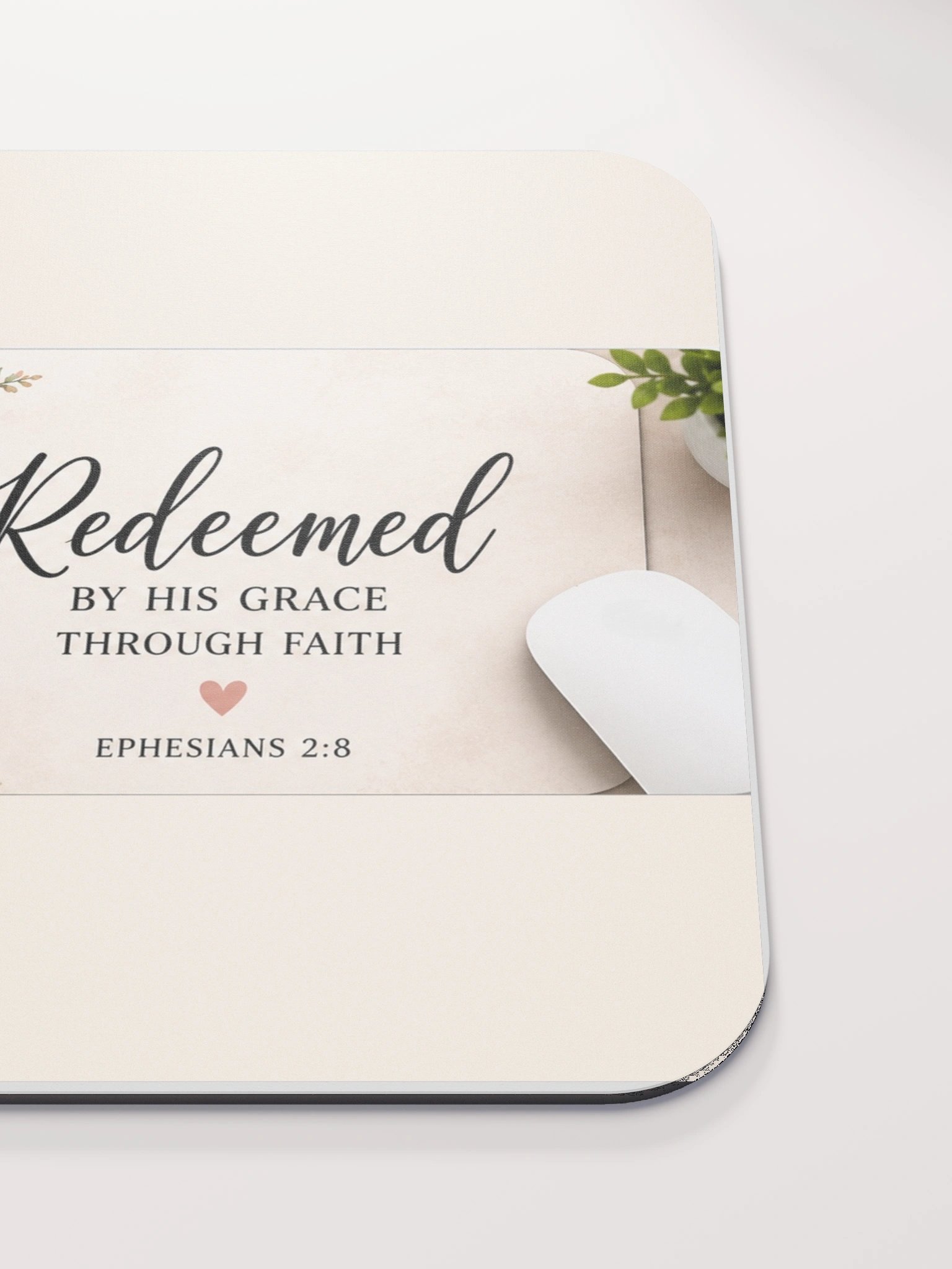 Redeemed Floral Cross Mouse Pad product image (5)
