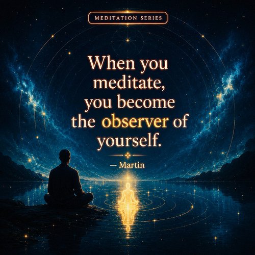 Meditation isn’t about escaping yourself. It’s about becoming present enough to observe yourself.

You begin noticing your th...