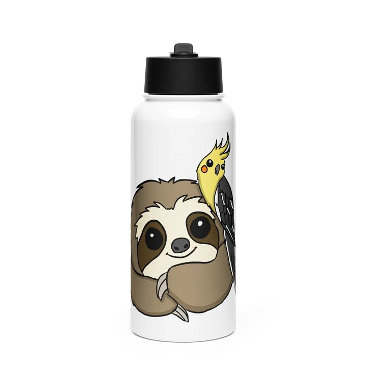 Stainless Steel Water bottle With Straw - Cockatiel product image (1)