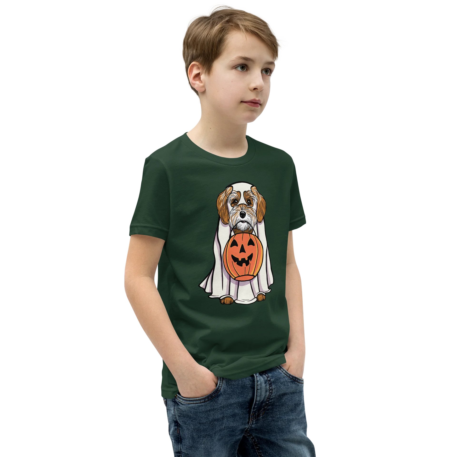 Halloween Havanese(Brown 2) Youth T-Shirt product image (2)