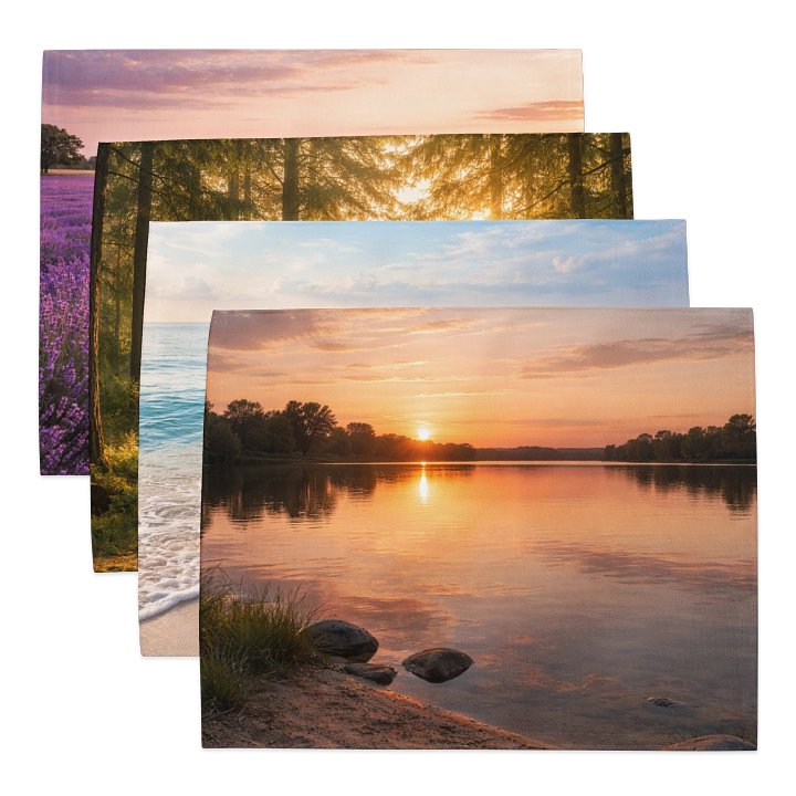 Peaceful-scapes Placemats (Set of 4) – Art for the Everyday Table product image (1)