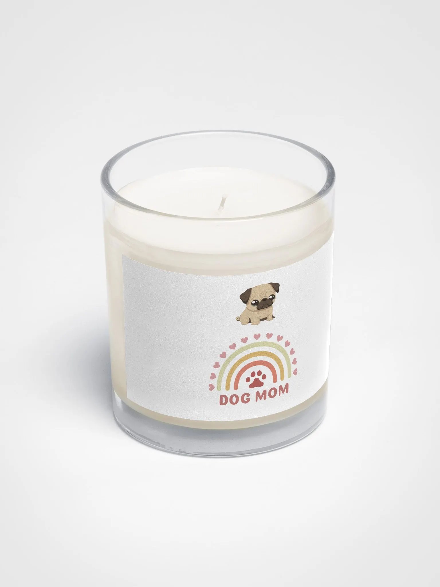 Rainbow Pug Dog Mom Soy Wax Candle product image (2)