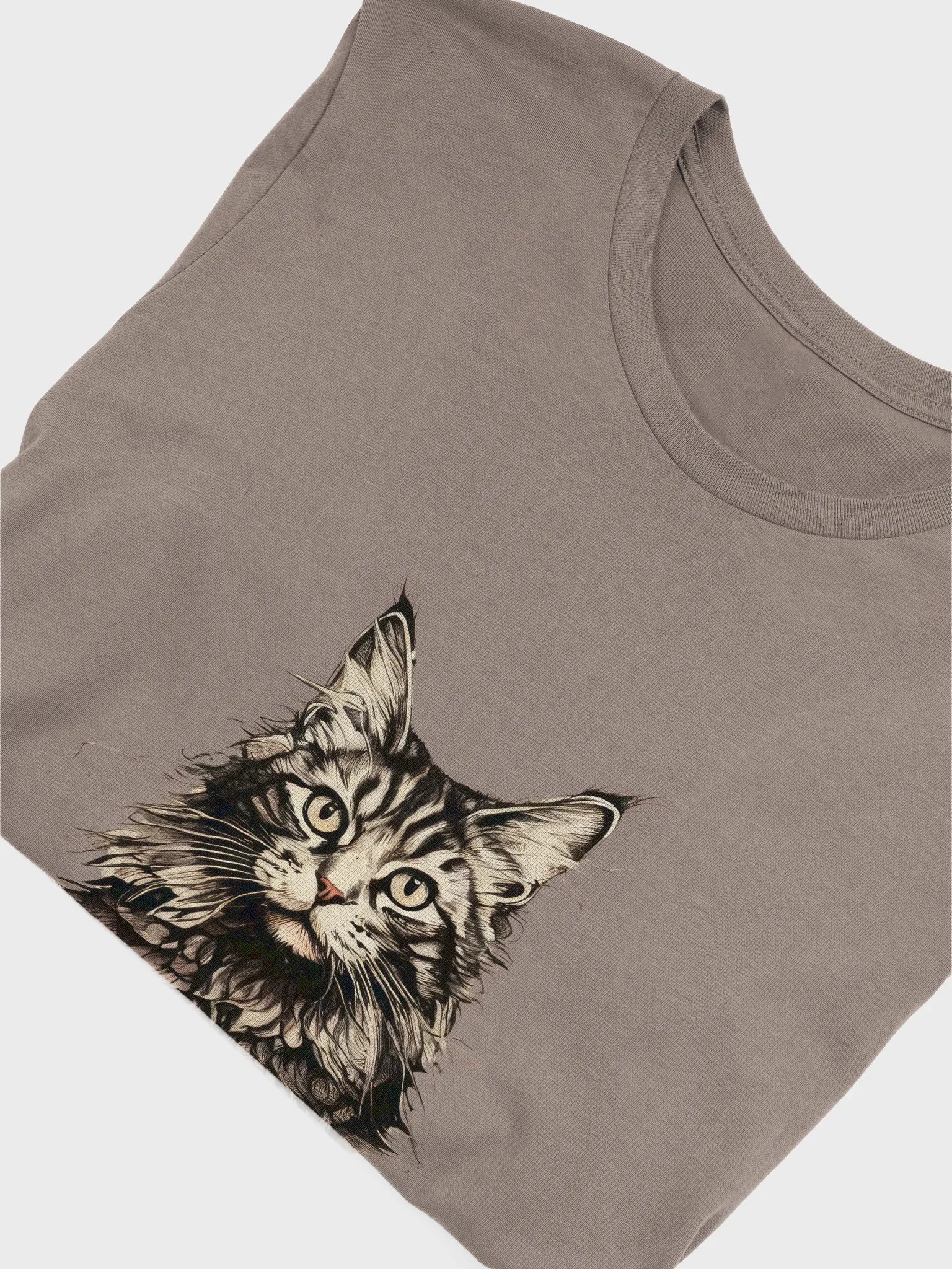 Whiskered Charm Cat Art T-Shirt product image (1)