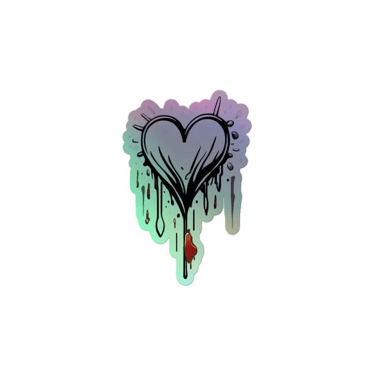 Bleeding Heart Charity Holographic Sticker product image (2)