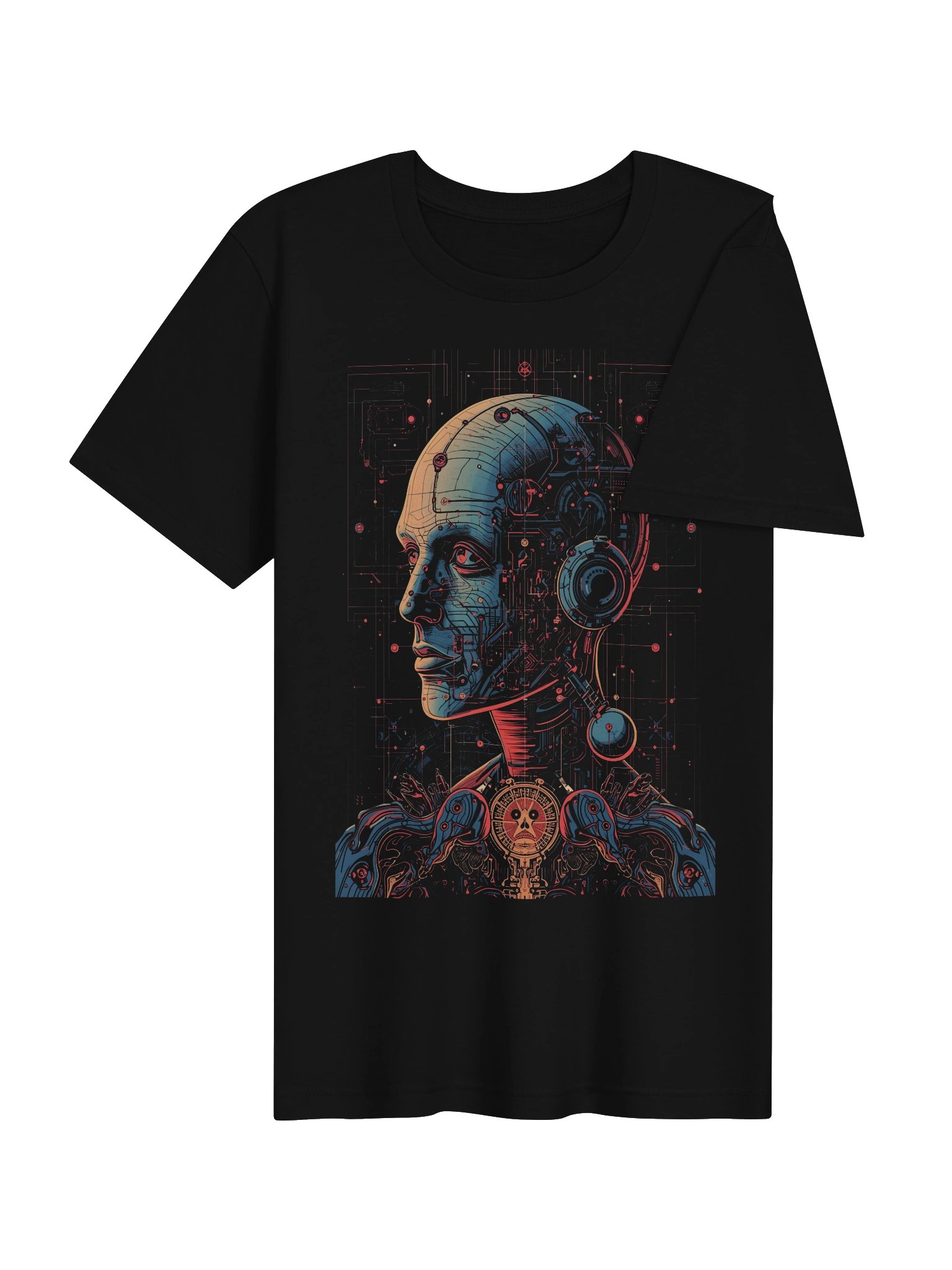 Neon Cyborg Profile Lightweight T-Shirt product image (7)