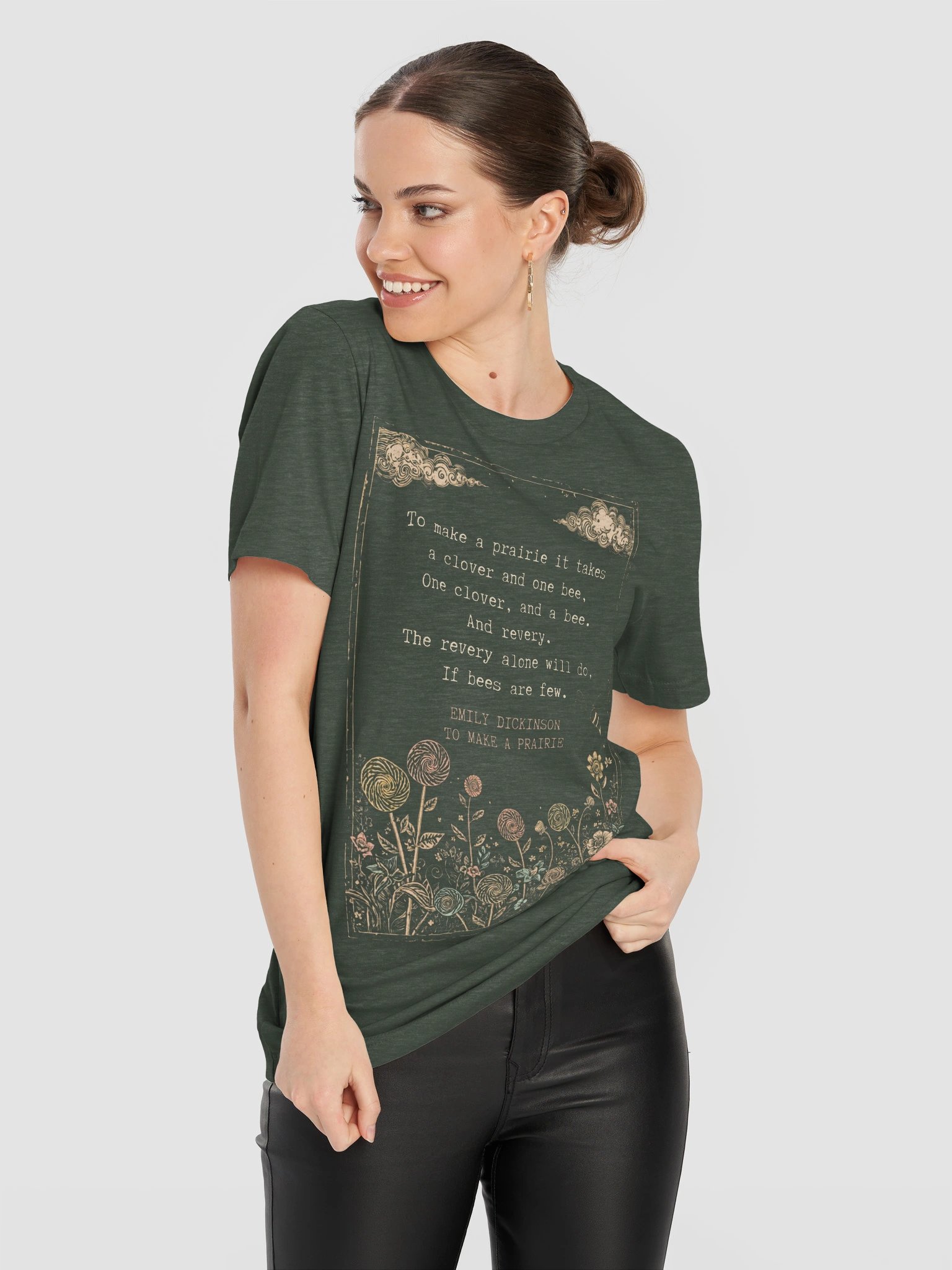 Emily Dickinson Shirt, To Make a Prairie Quote Tee, Literary Nature Graphic product image (12)