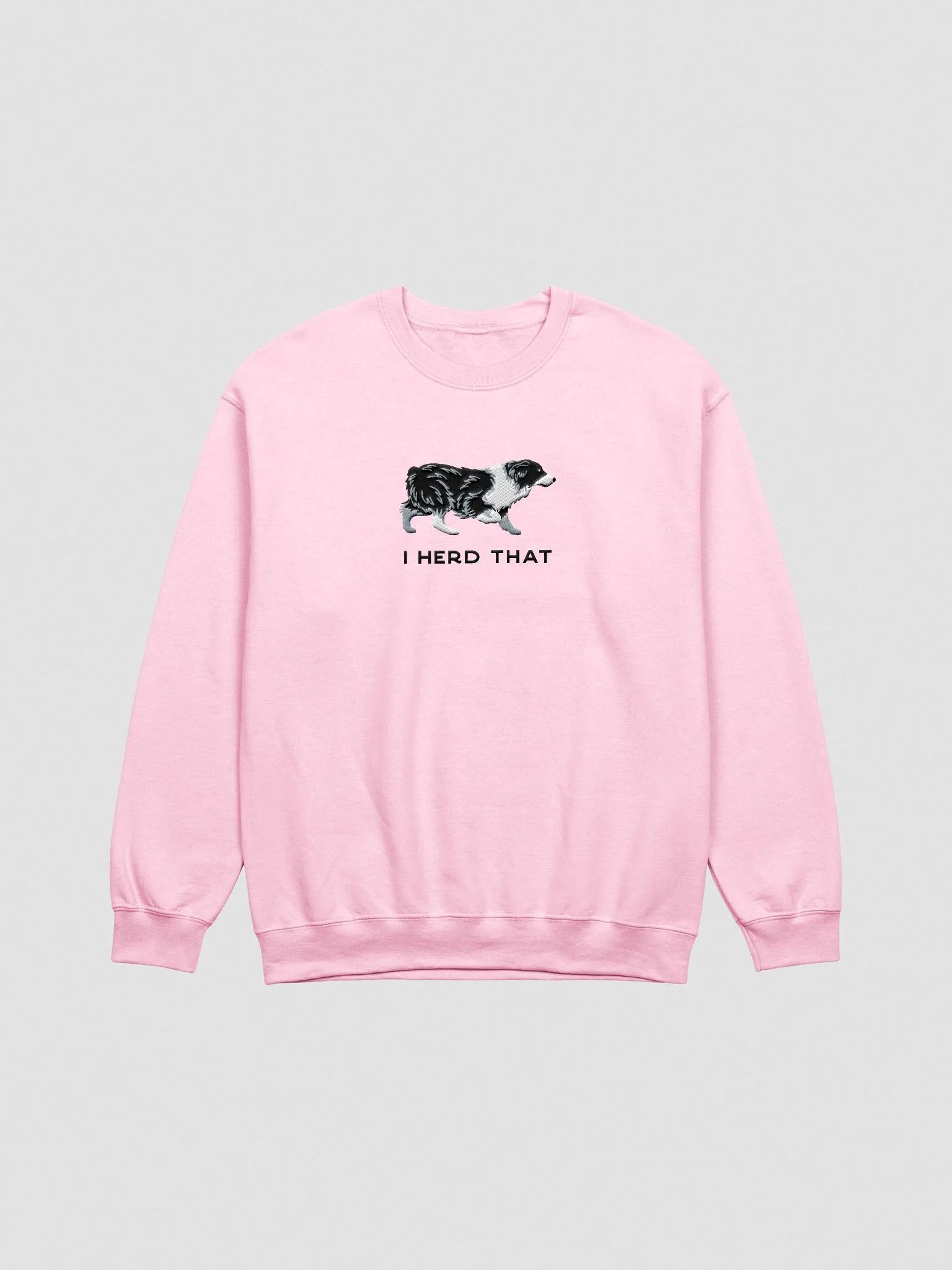 I Herd That Sweatshirt (Embroidered) of an Australian Shepherd(Black and White) product image (4)