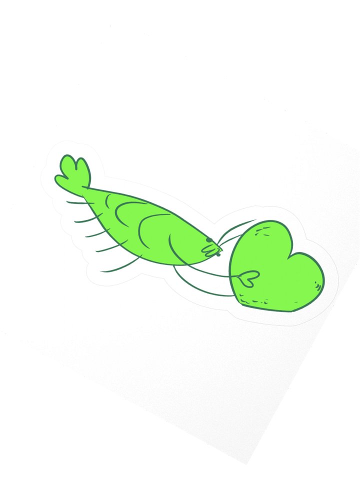 SHRAMPS - Green Sticker product image (2)