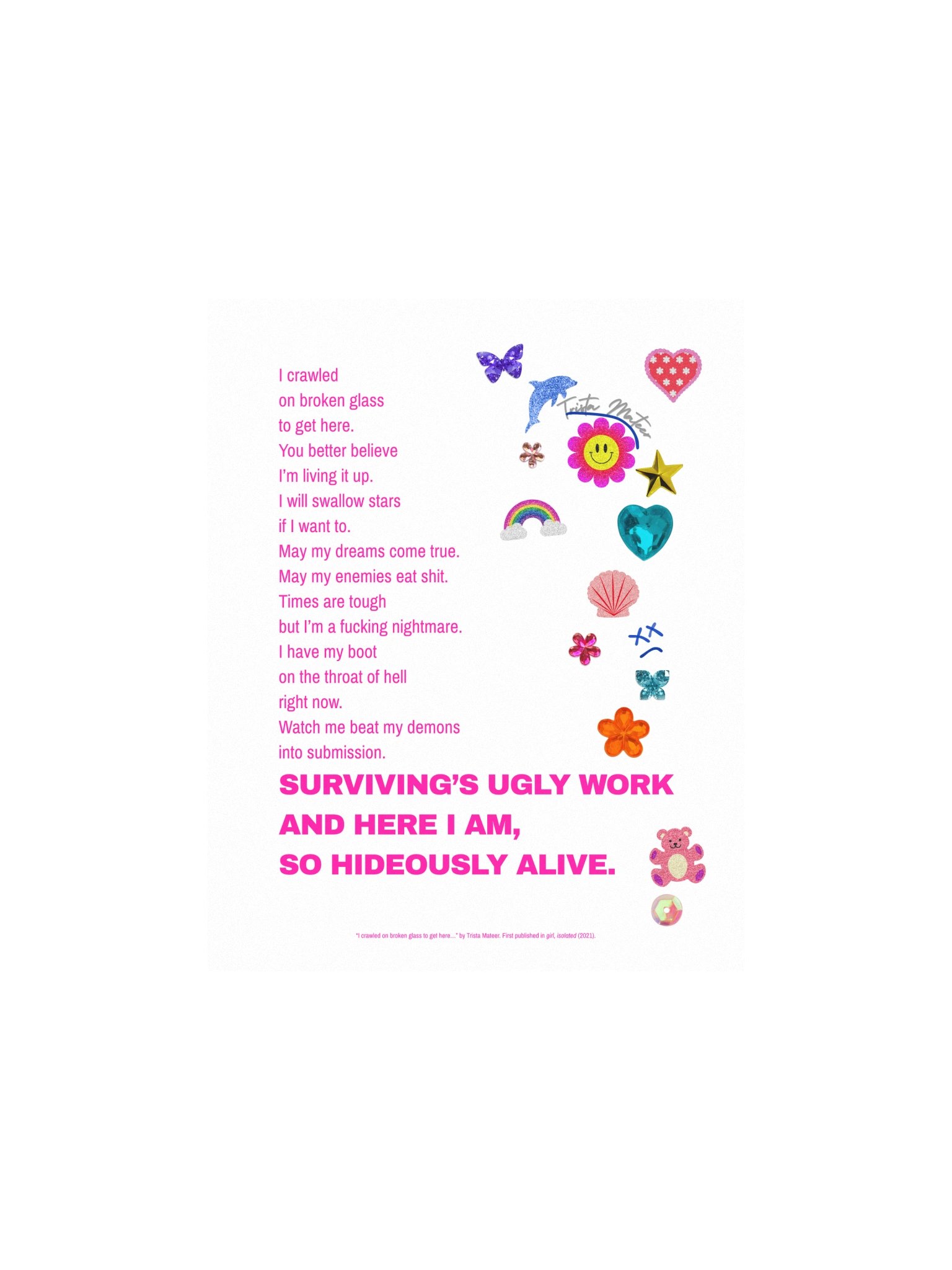 Hideously Alive Print in Pop Pink product image (4)