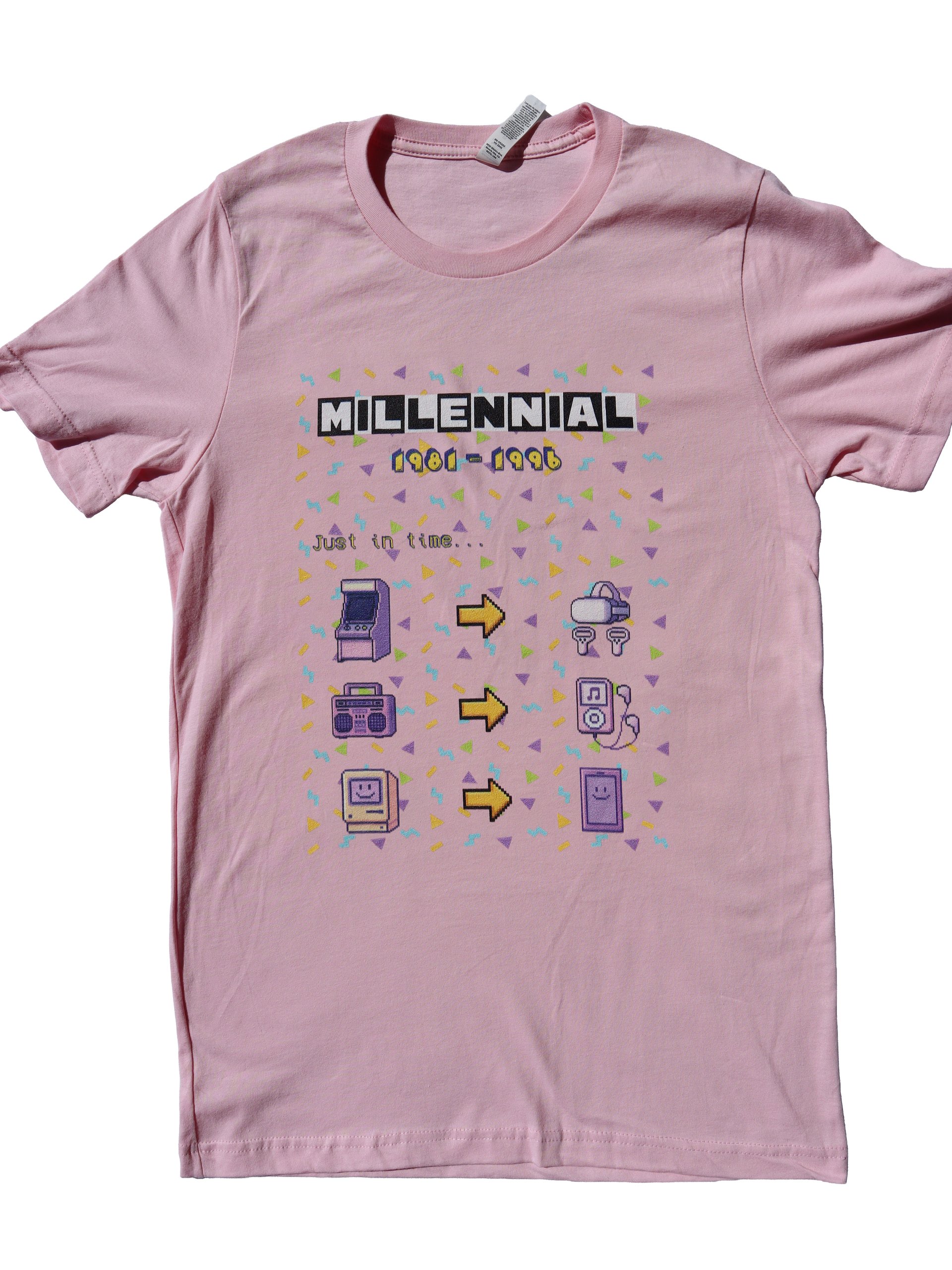 Millennial Tech Evolution Retro Tee - Purple Theme product image (1)