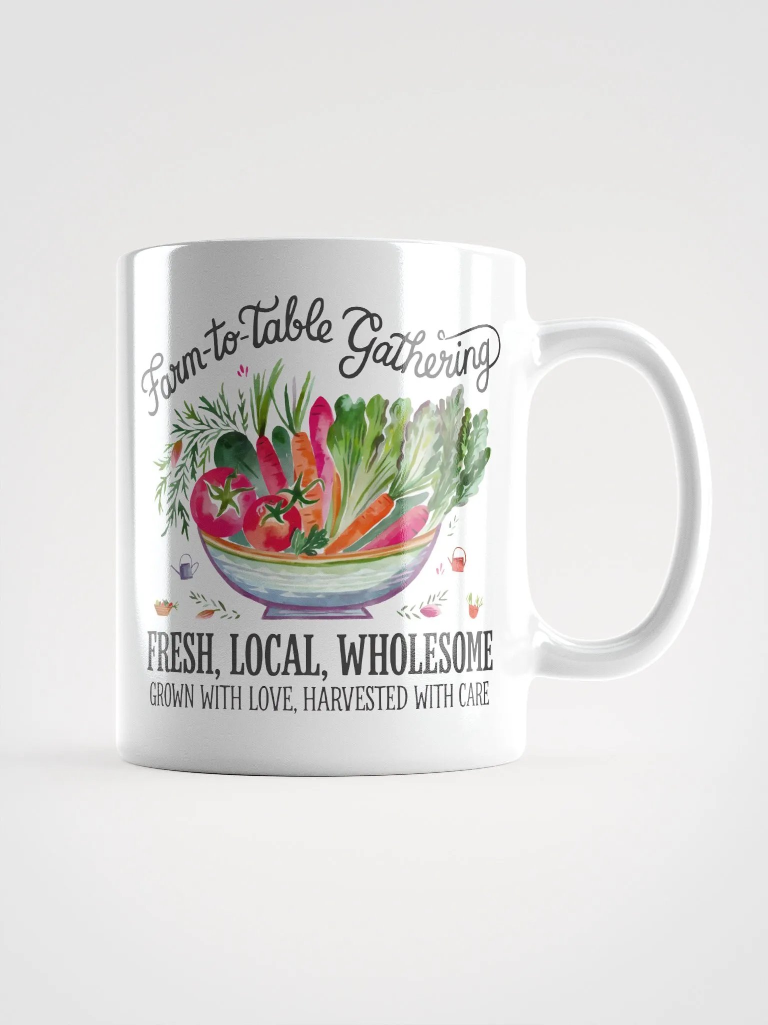 Farm to Table Gathering White Glossy Mug product image (1)