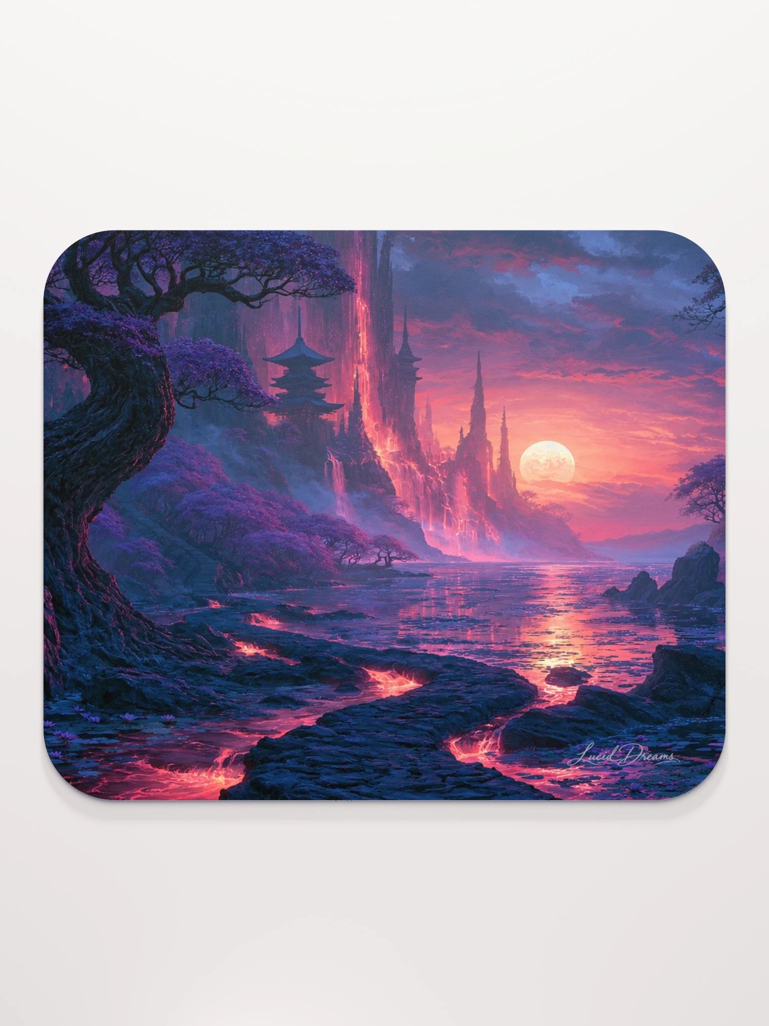 Moonrise at the Violet Citadel Mousepad product image (2)