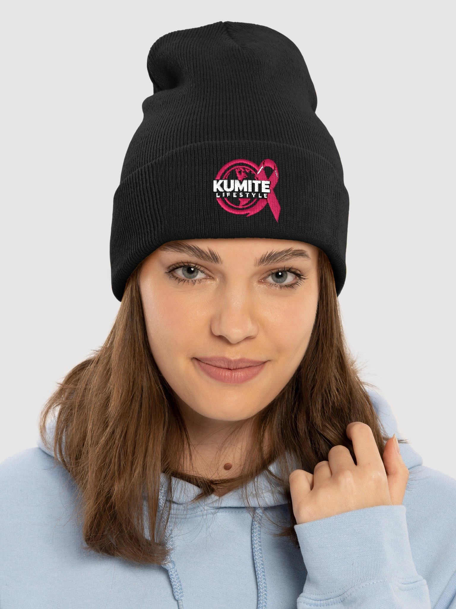 Kumite Lifestyle Pink Ribbon Logo Cuffed Beanie product image (5)