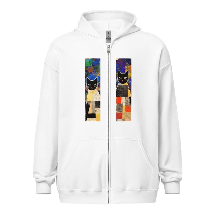 Patchwork Feline Dream Zip Hoodie product image (25)