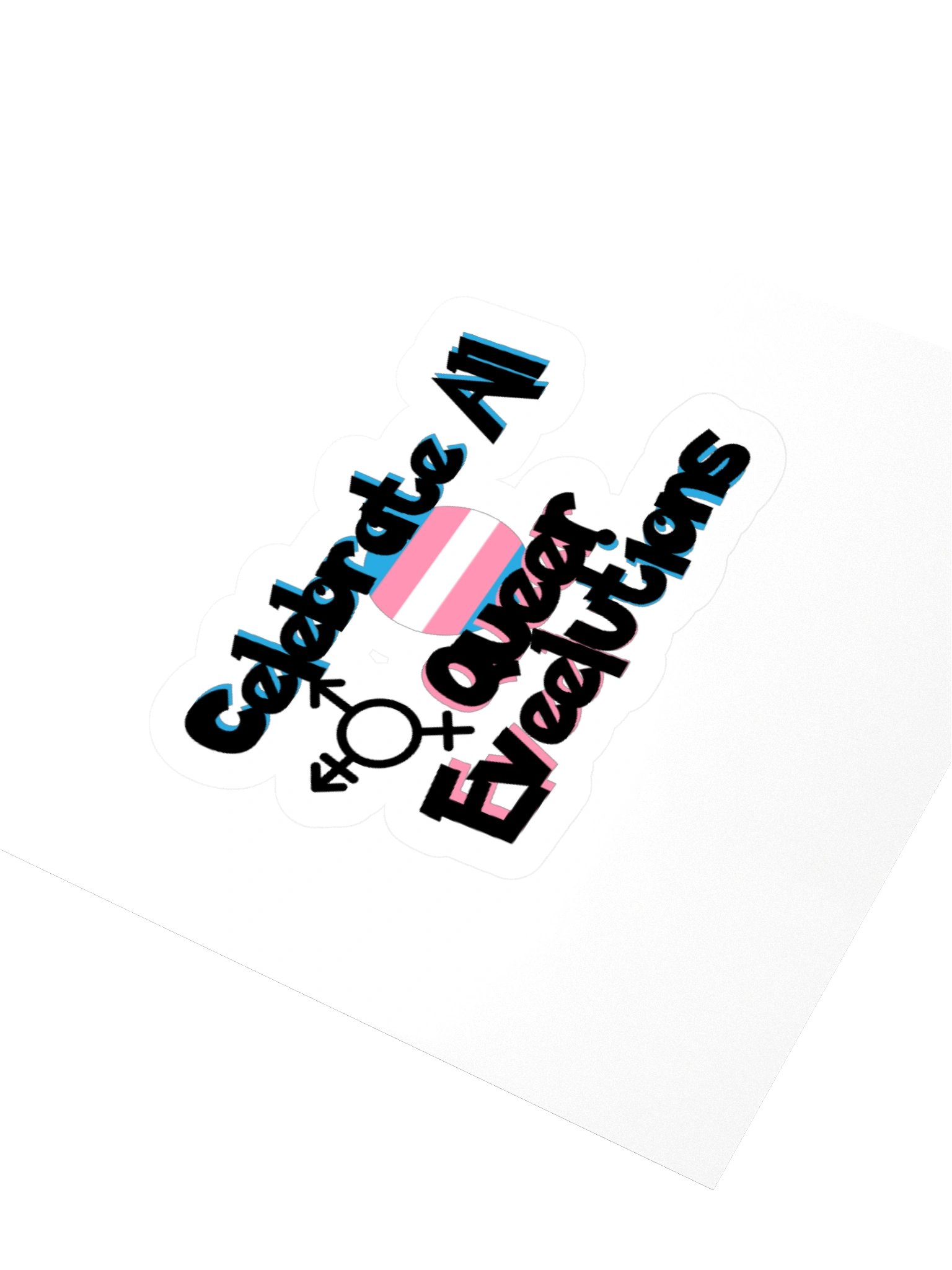 Celebrate All Queer Eveeloutions Kisscut Sticker product image (3)