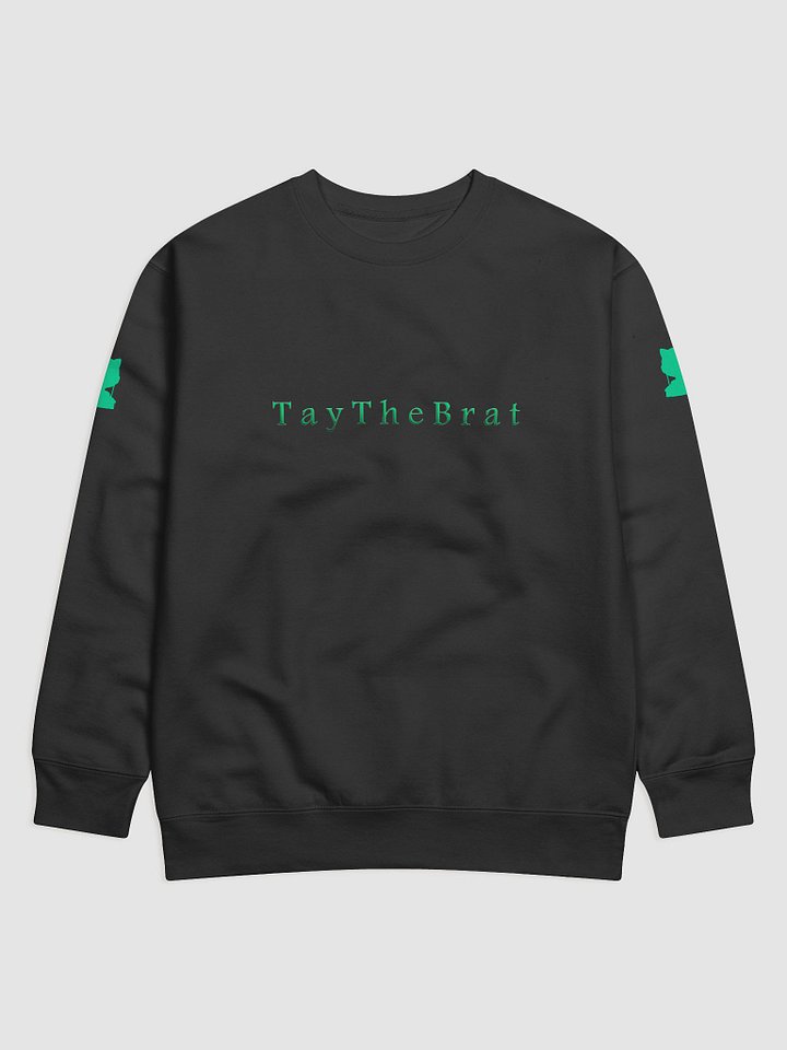 Feline Chic Green Silhouette Sweatshirt product image (1)