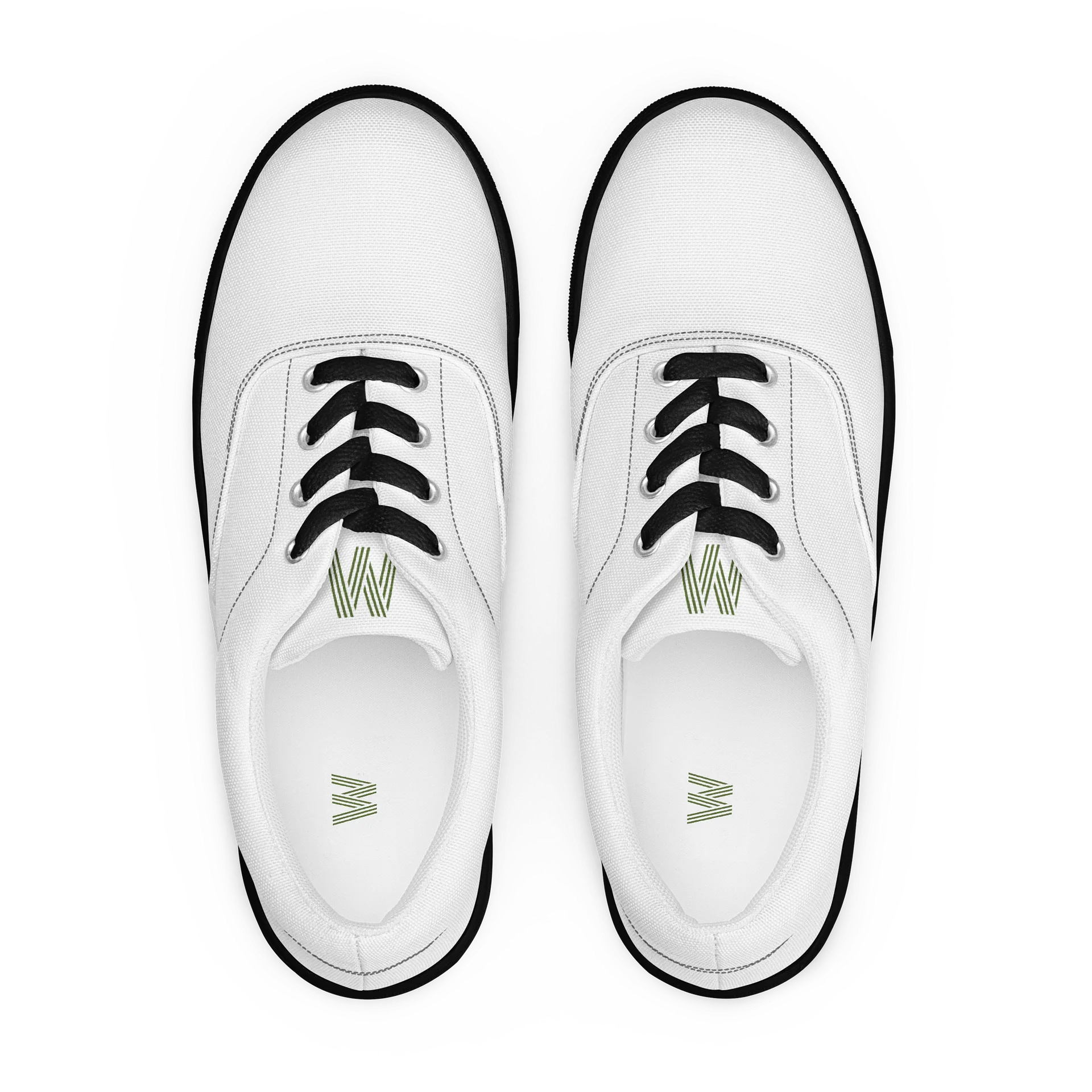 Olive 'W' Men's Lace-Up Canvas Shoes product image (1)