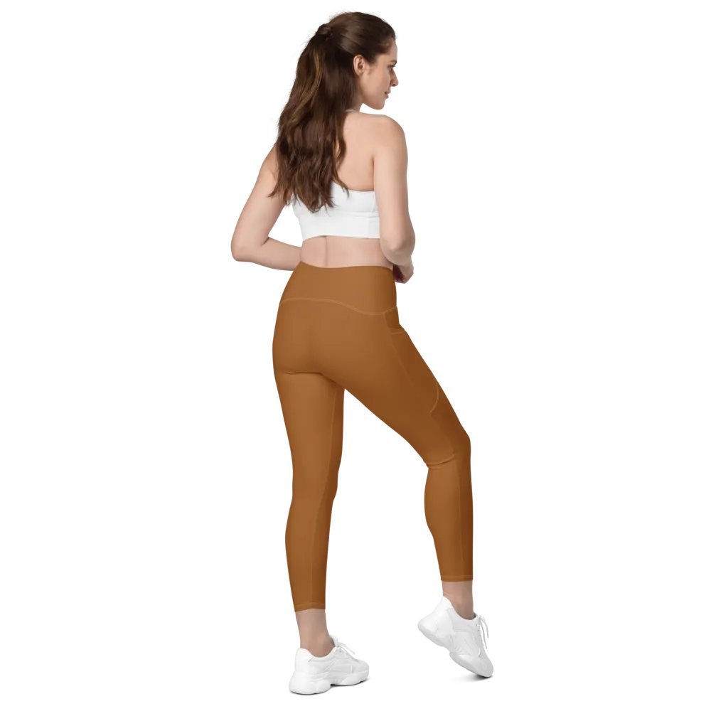 Brown Gold Leggings with Pockets product image (12)
