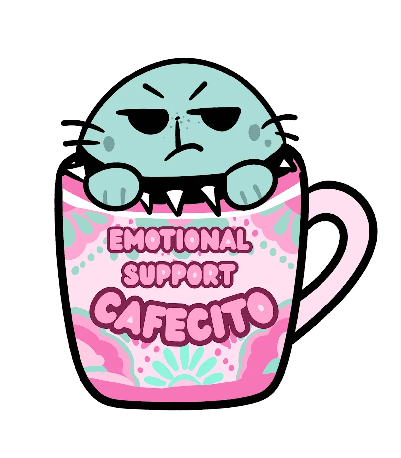 Emotional Support Cafecito-Sticker product image (1)