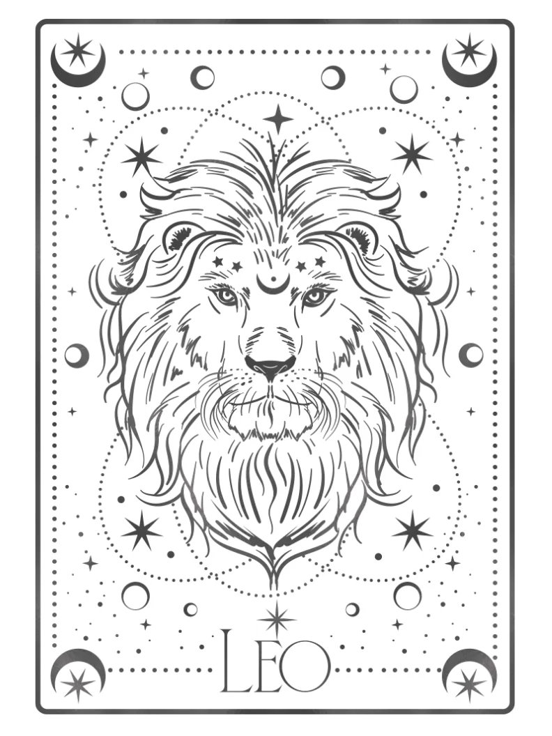 Leo Colouring Book for Adults | 20 Radiant Zodiac & Astrology Colouring Pages for Stress Relief product image (2)