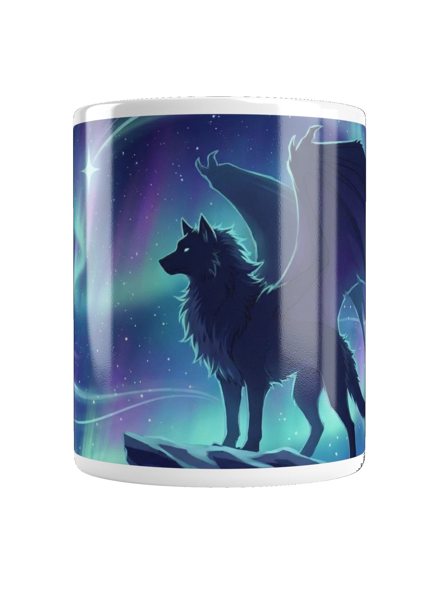 Mystical Winged Wolf Mug product image (5)