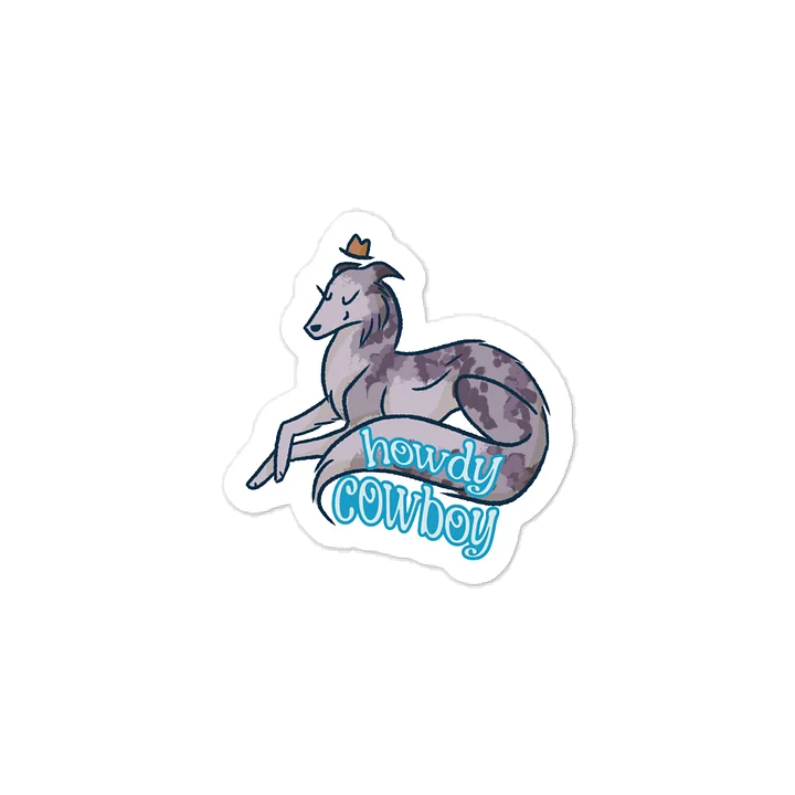 Silver Brindle Howdy Cowboy - Kiss-Cut Vinyl Sticker product image (1)