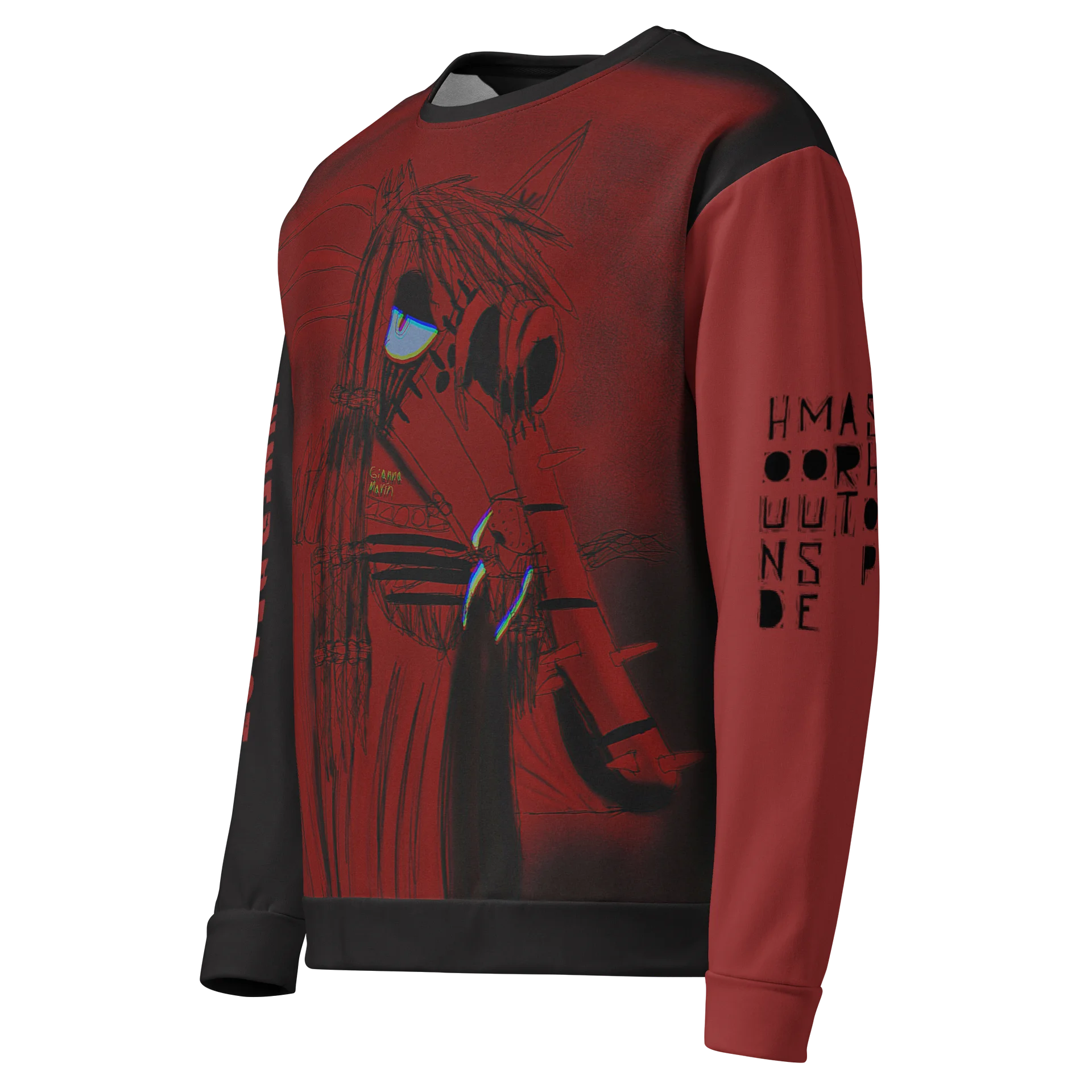 Inner Beast All-Over Print Unisex Sweatshirt by Houndmouse Art product image (3)