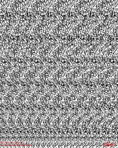 Slide right into this image. Can you see the hidden image of this stereogram illusion?