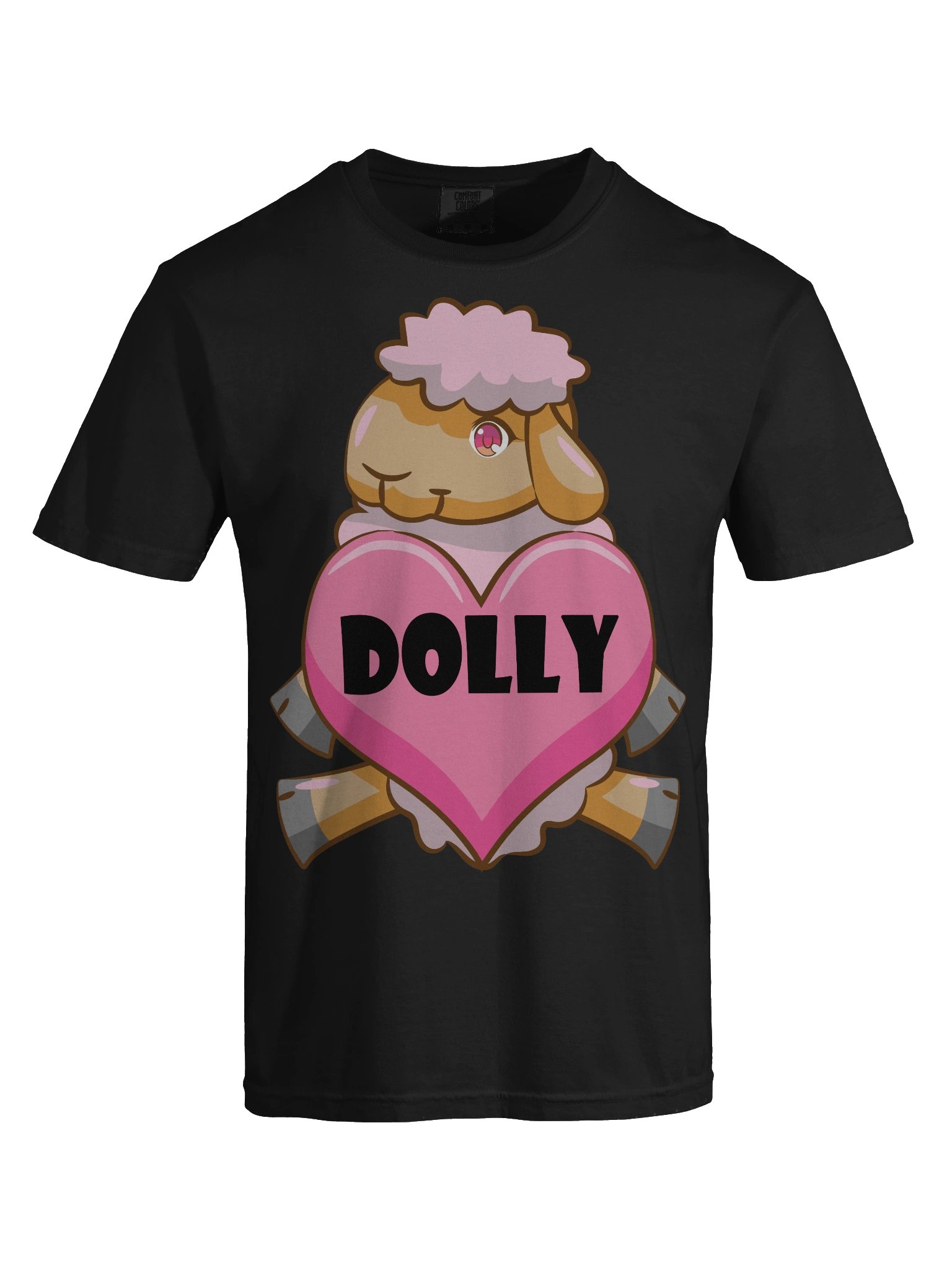 Full Body Dolly Heart – Cute Pastel Lamb Character T-Shirt product image (7)