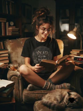 Book Lover Graphic Tees Women I Read Past My Bedtime Shirt Book Shirts Teacher Shirts Short Sleeve product image (1)