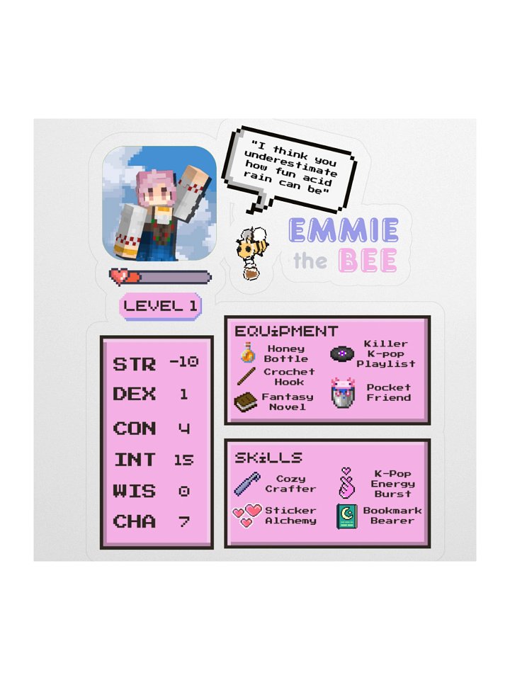 Emmie the Bee Profile Sticker product image (1)