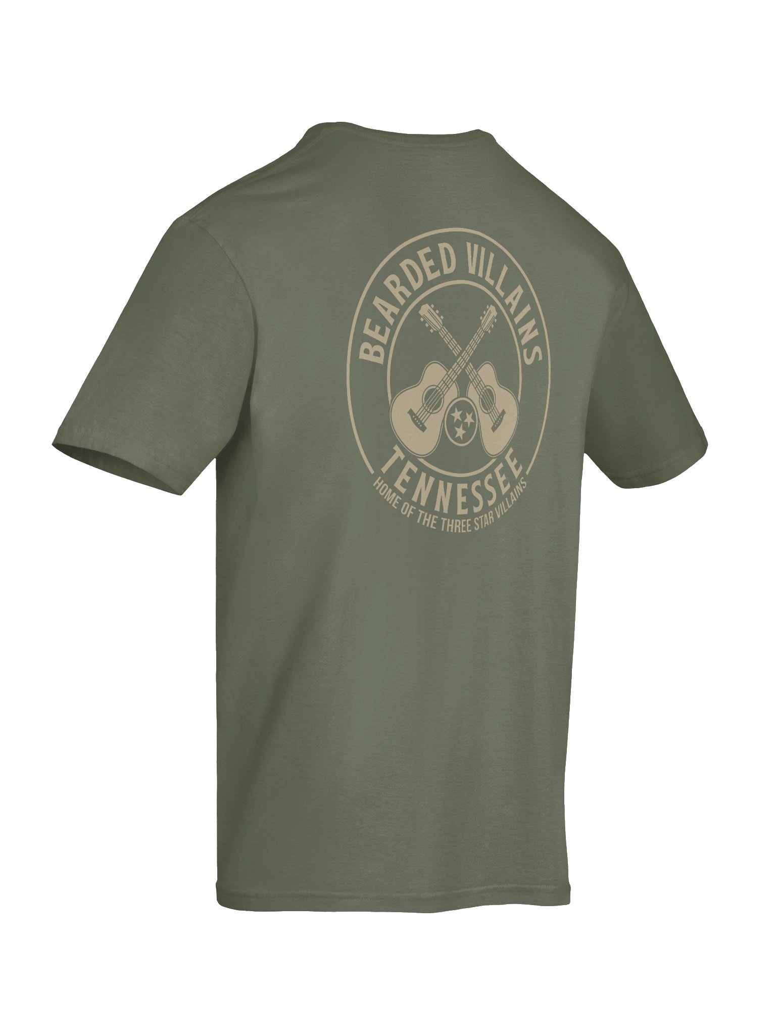 TSV Bearded Villains Tennessee “Tactical Grit” T-Shirt | Desert Tan Logo on Olive or Combat Black | Rugged Brotherhood Strength & Everyday Utility product image (23)