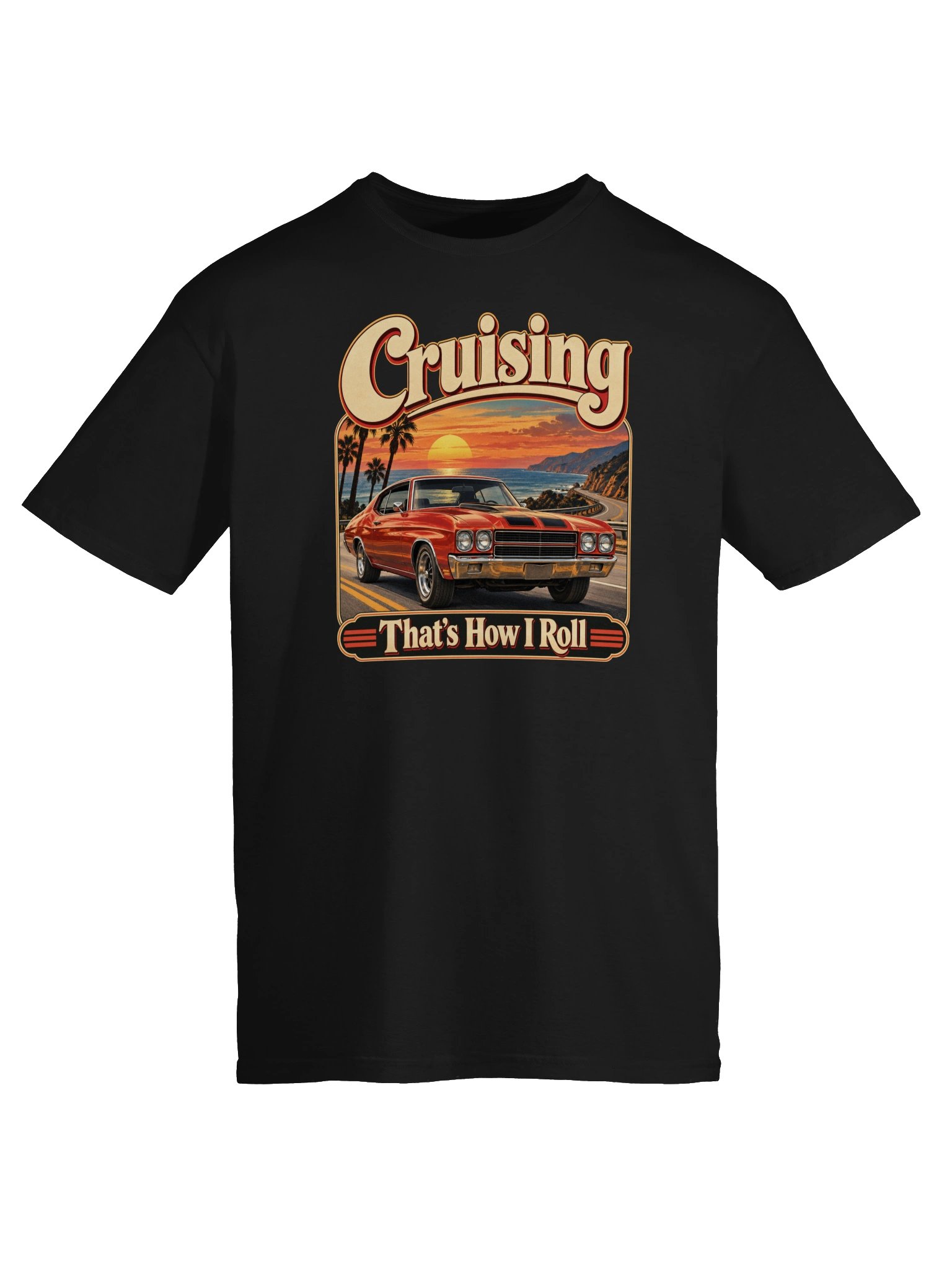Cruising That’s How I Roll Retro Car T-Shirt product image (56)