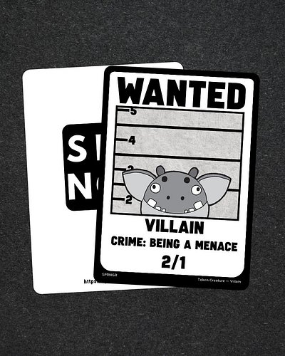 Have you seen this goblin? He's a menace!

A bonus Villain token going out to cardboard patrons and to https://stuff.sprngr.c...
