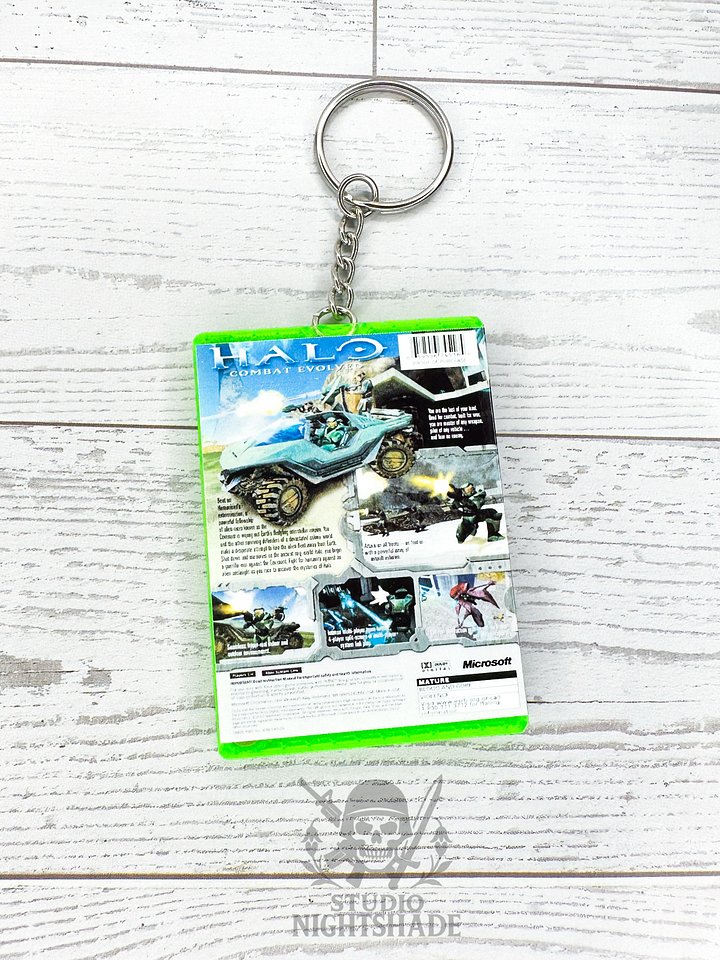 Halo Combat Evolved Inspired Mini XBOX 360 Game Case Keychain product image (2)