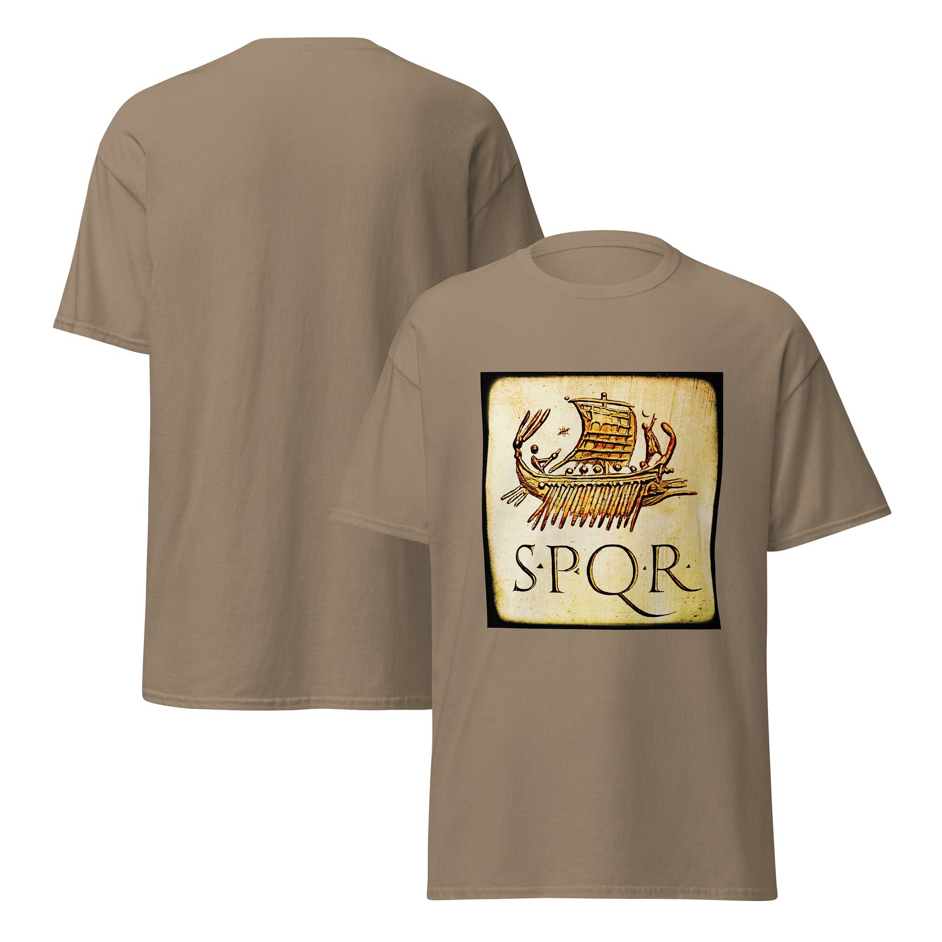 SPQR Roman Galley Vintage Roman Art, T-Shirt product image (3)