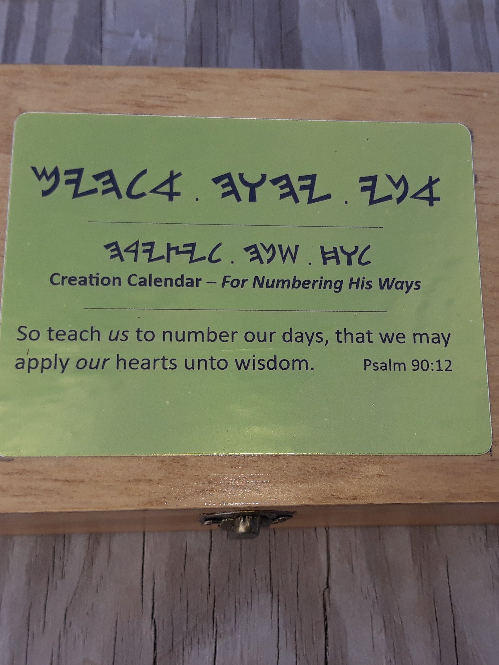 Calendar Box for Tracking 364 Day Ancient Biblical Feasts product image (2)