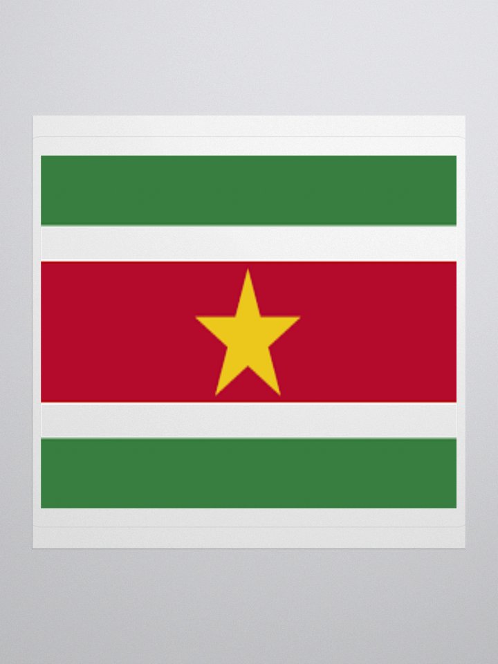 Exclusive Suriname Flag Kiss-Cut Stickers - High-Quality Vinyl, Multiple Sizes product image (2)