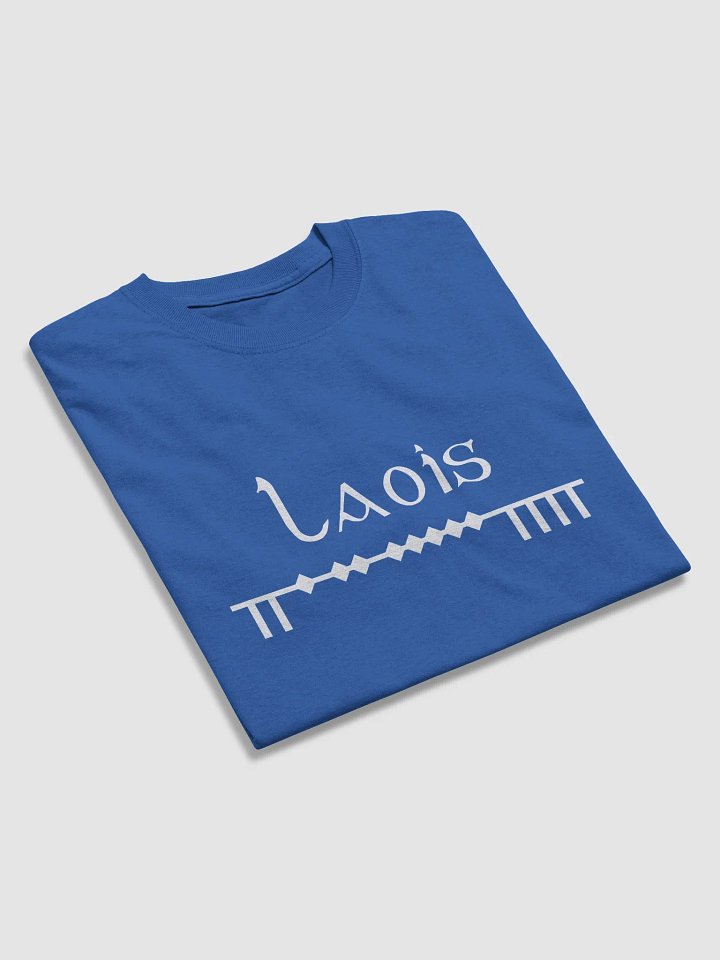 Laois blue Scholastic style Ogham printed T-shirt product image (2)