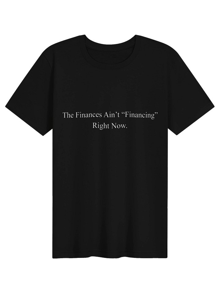 "Finances Ain't Financing" T-shirt (Black) product image (1)