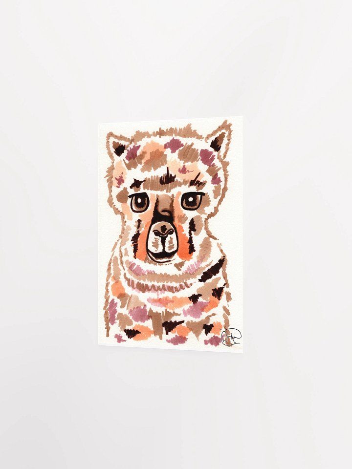 Alpaca Watercolour Print product image (2)